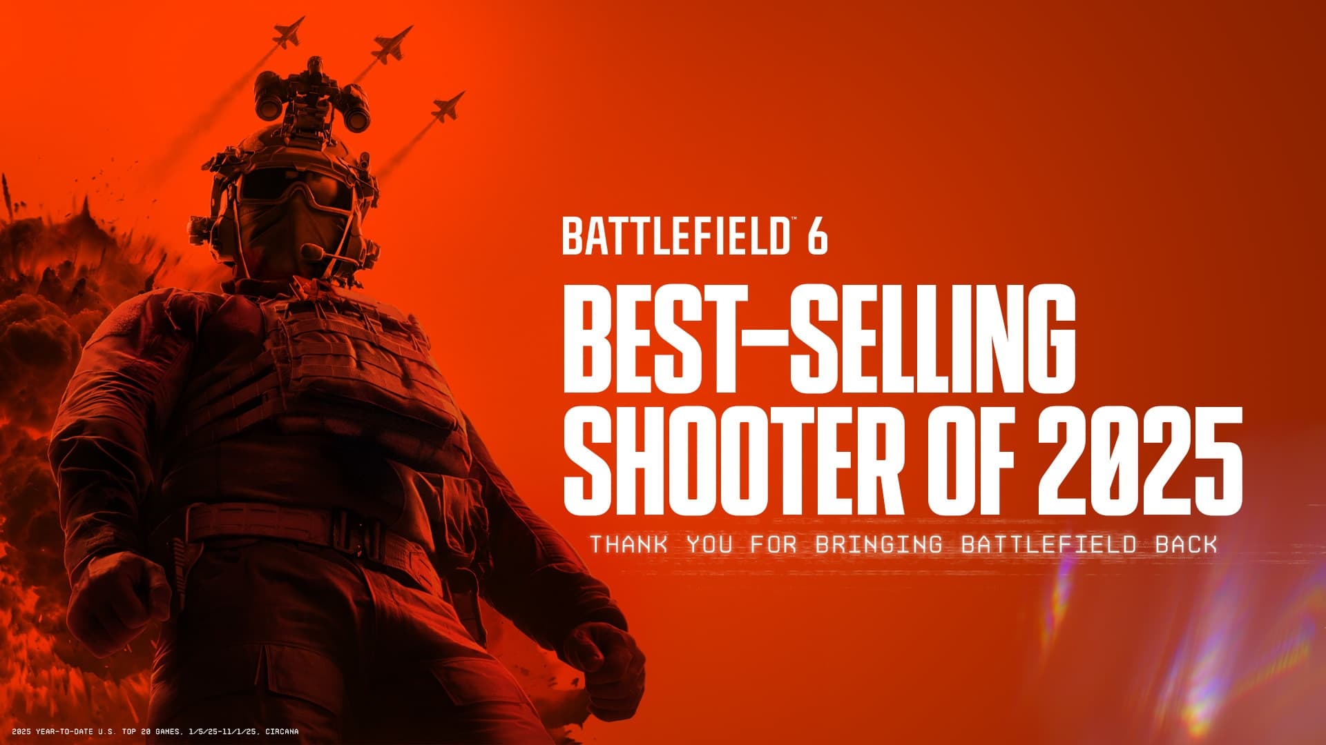 Battlefield 6 Phantom Edition promotional banner calling it best selling shooter of 2025